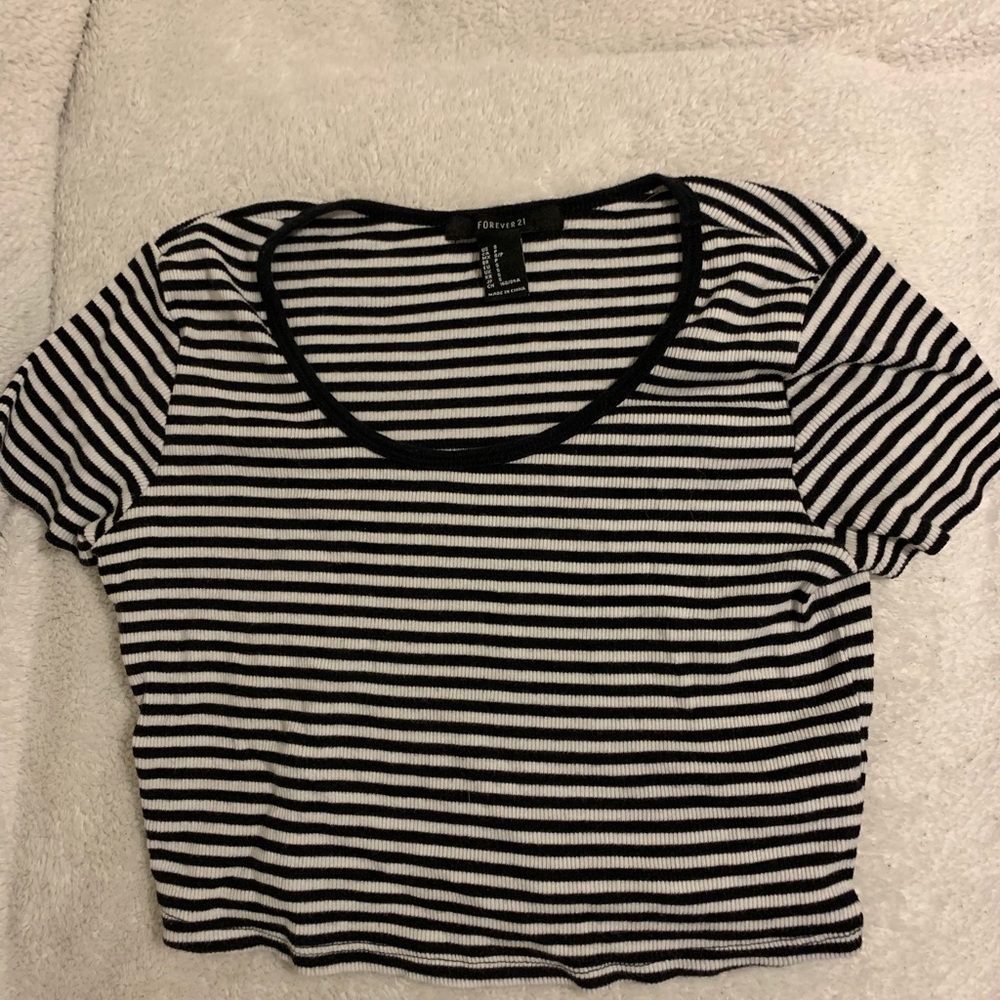 Striped crop top